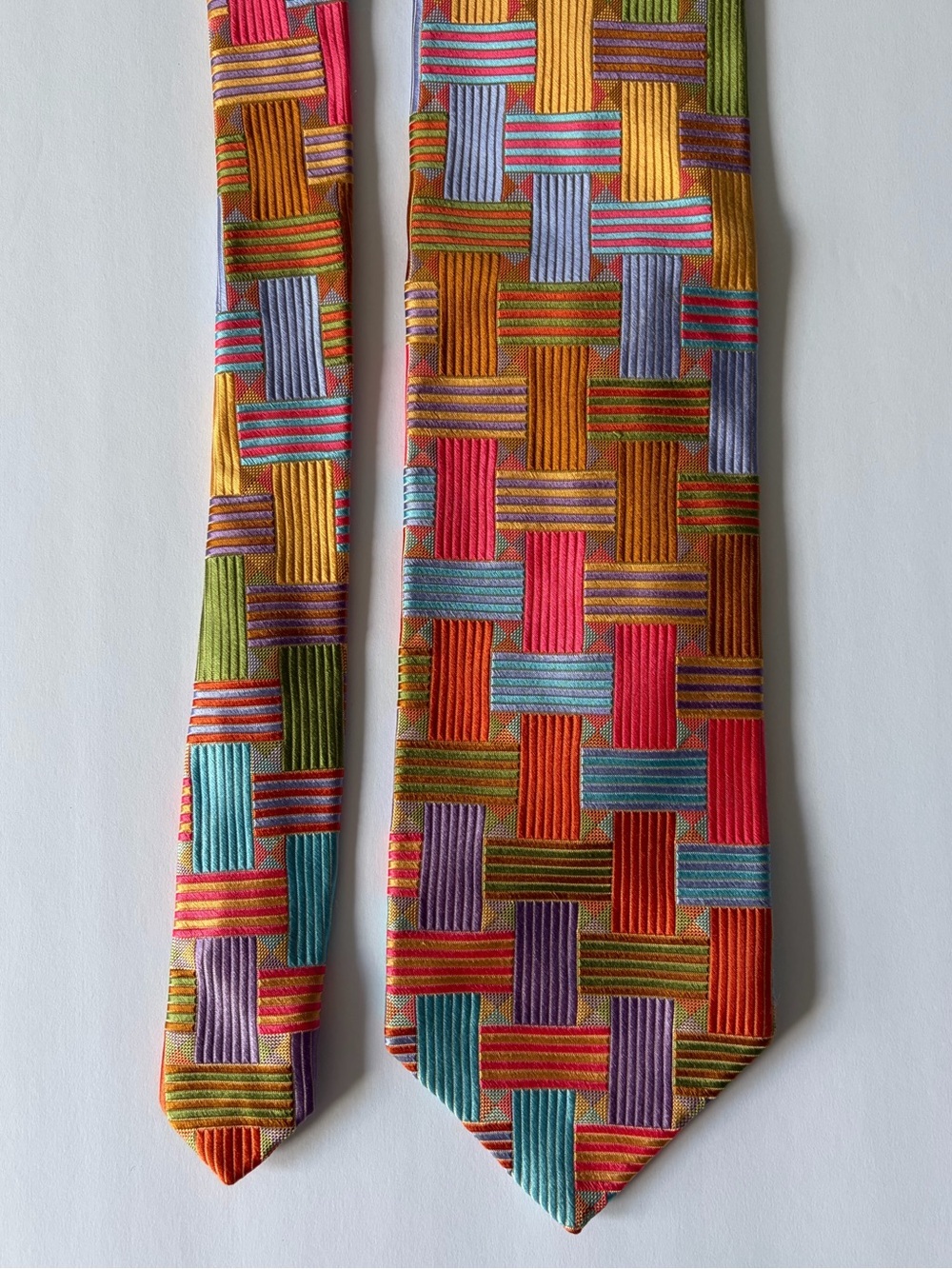 Robert Talbott Best Of Class Hand Sewn Patchwork Silk Tie Made In USA